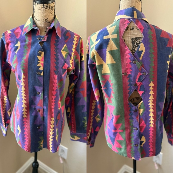 Wanda D Tops - VINTAGE : Wanda D Western Button Down Shirt